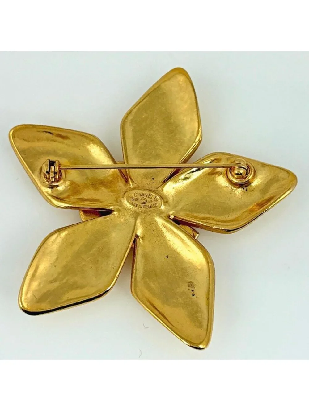 Chanel CC Logo Brooch Gold Plated